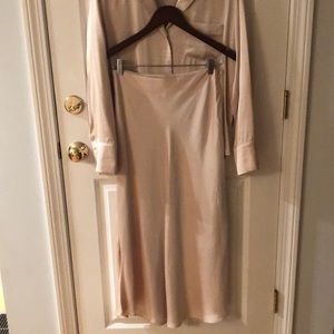 Pixie market ivory skirt and blouse. Size medium.